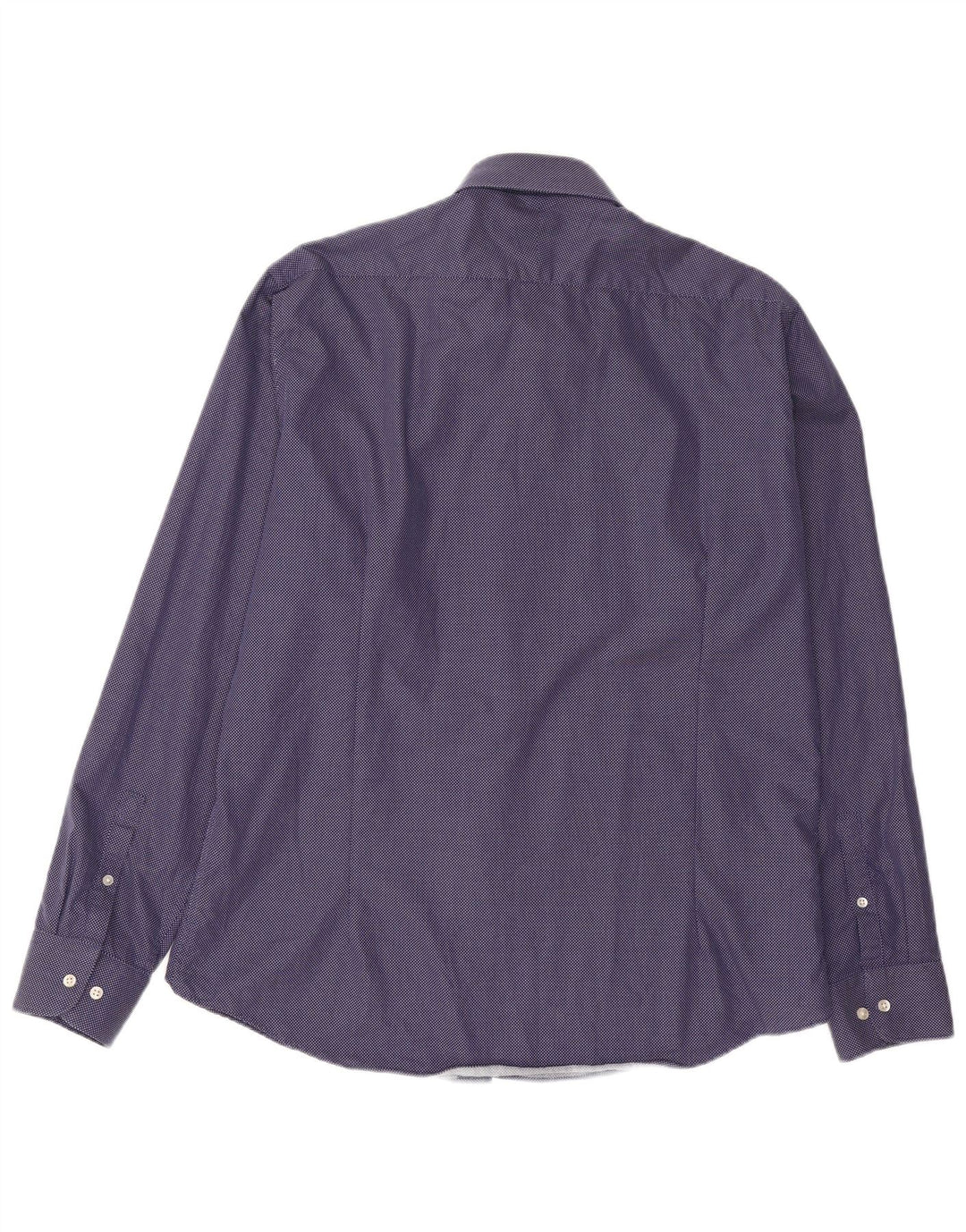 Camisa para hombre French Connection Talla 17 XL Algodón con lunares azul marino