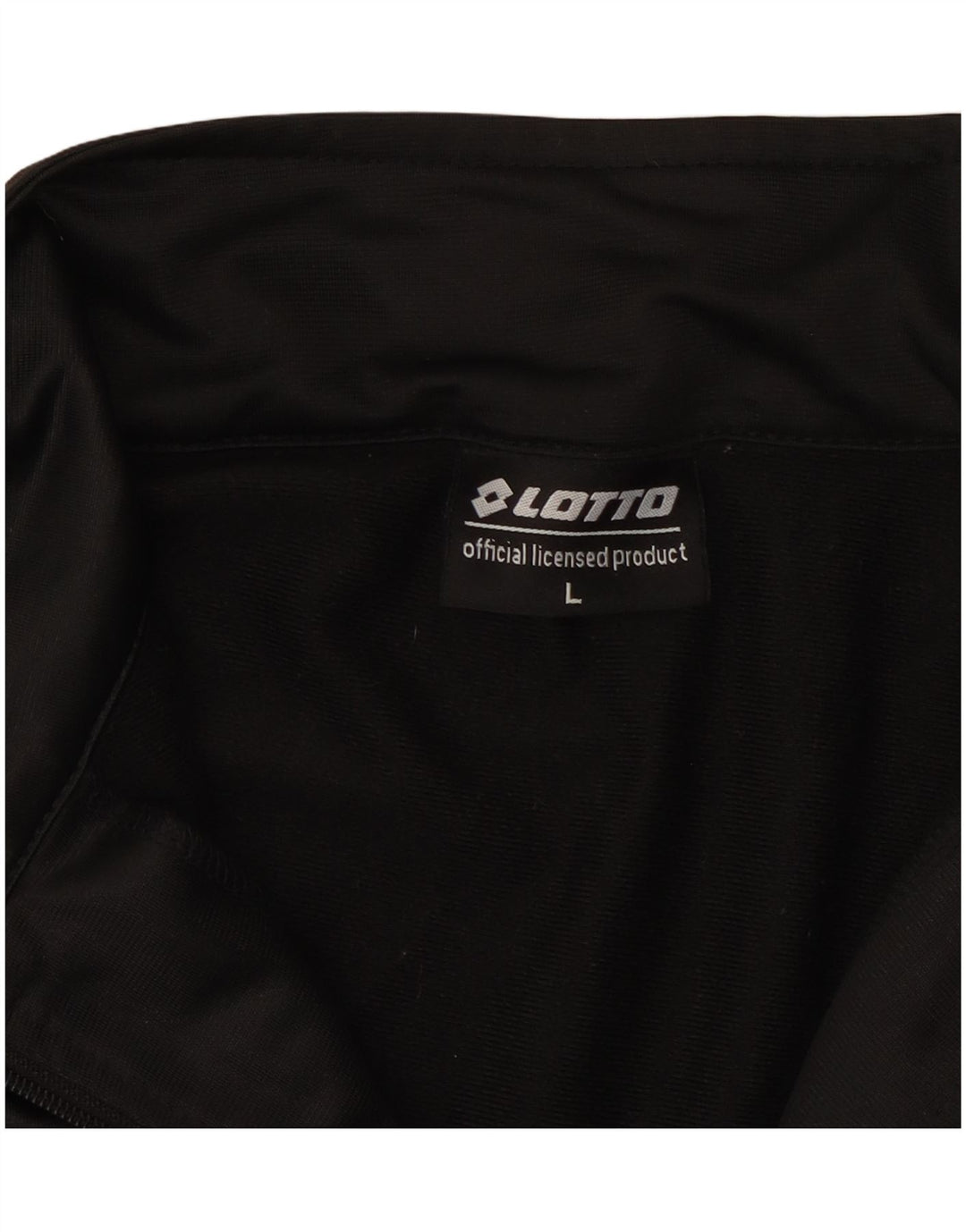 LOTTO Chaqueta superior de chándal para hombre Poliéster negro grande