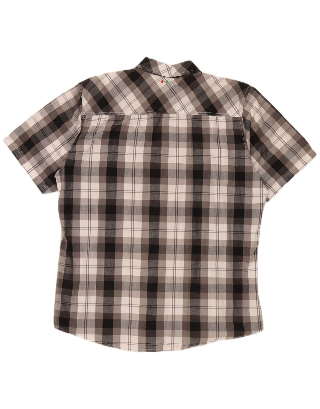 Kickers Camisa De Manga Corta Hombre XL Gris Cuadros Algodón
