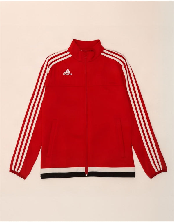 Adidas Niñas Climacool Chándal Top Chaqueta 11-12 Años Rojo Colorblock