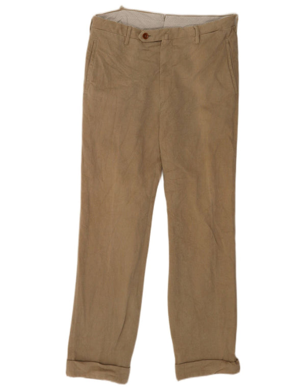 Pantalones chinos rectos vintage para hombre W30 L29 Algodón beige