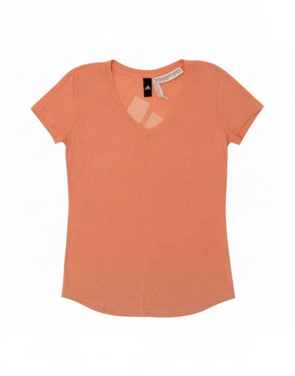 Adidas Camiseta gráfica para mujer Top UK 12/14 Viscosa moteada rosa mediana