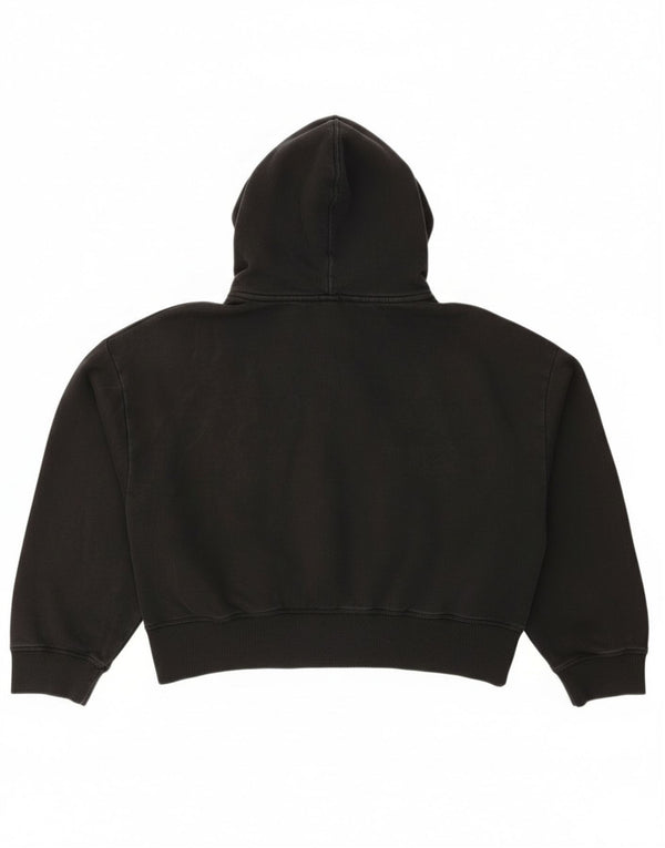 Calvin Klein Jeans Suéter con capucha y cremallera corta para mujer Reino Unido 14 Mediano Negro