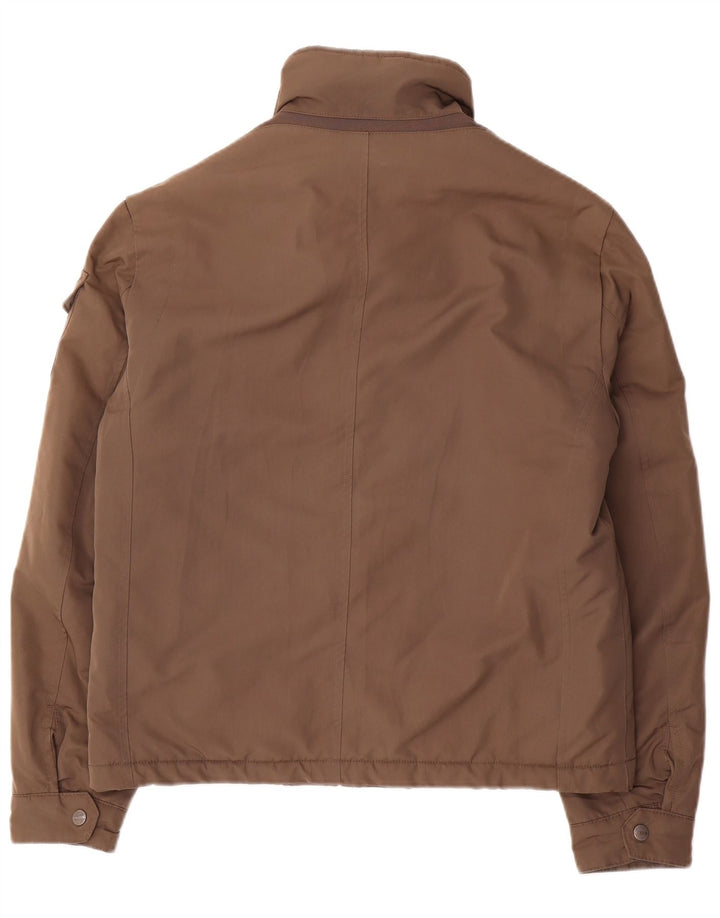 Geox Mens Respira Bomber Jacket UK 40 Large Marrón Poliéster