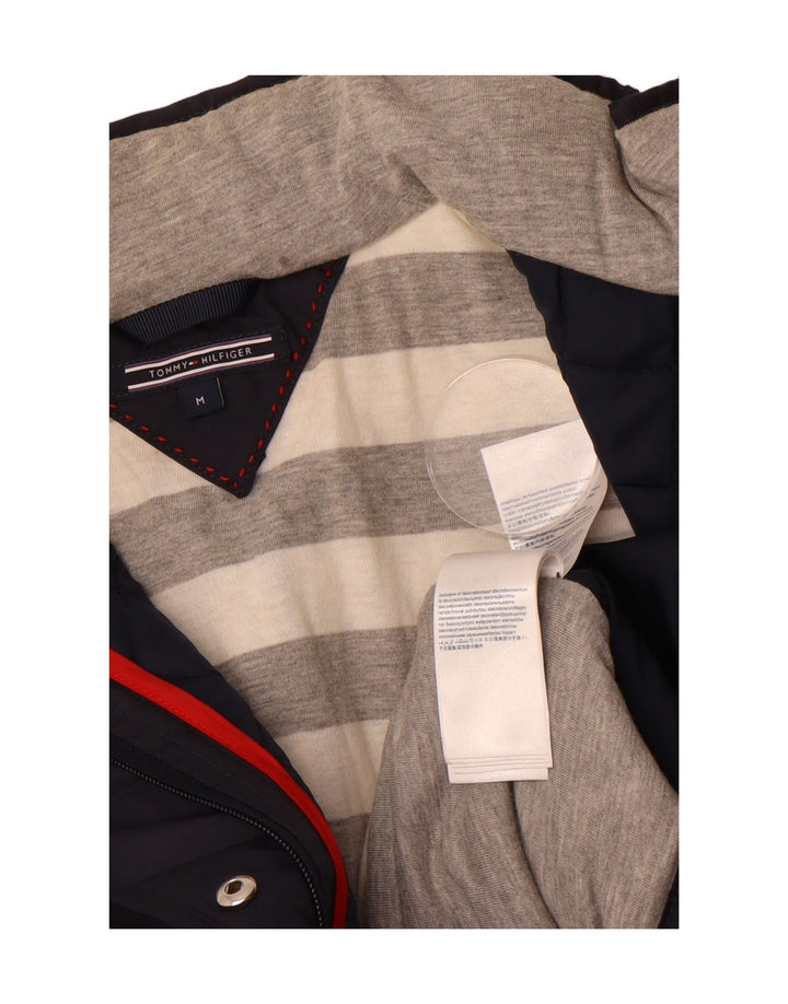 TOMMY HILFIGER Womens Quilted Jacket UK 14 Medium Navy Blue Polyester Vintage Tommy Hilfiger and Second-Hand Tommy Hilfiger from Messina Hembry 