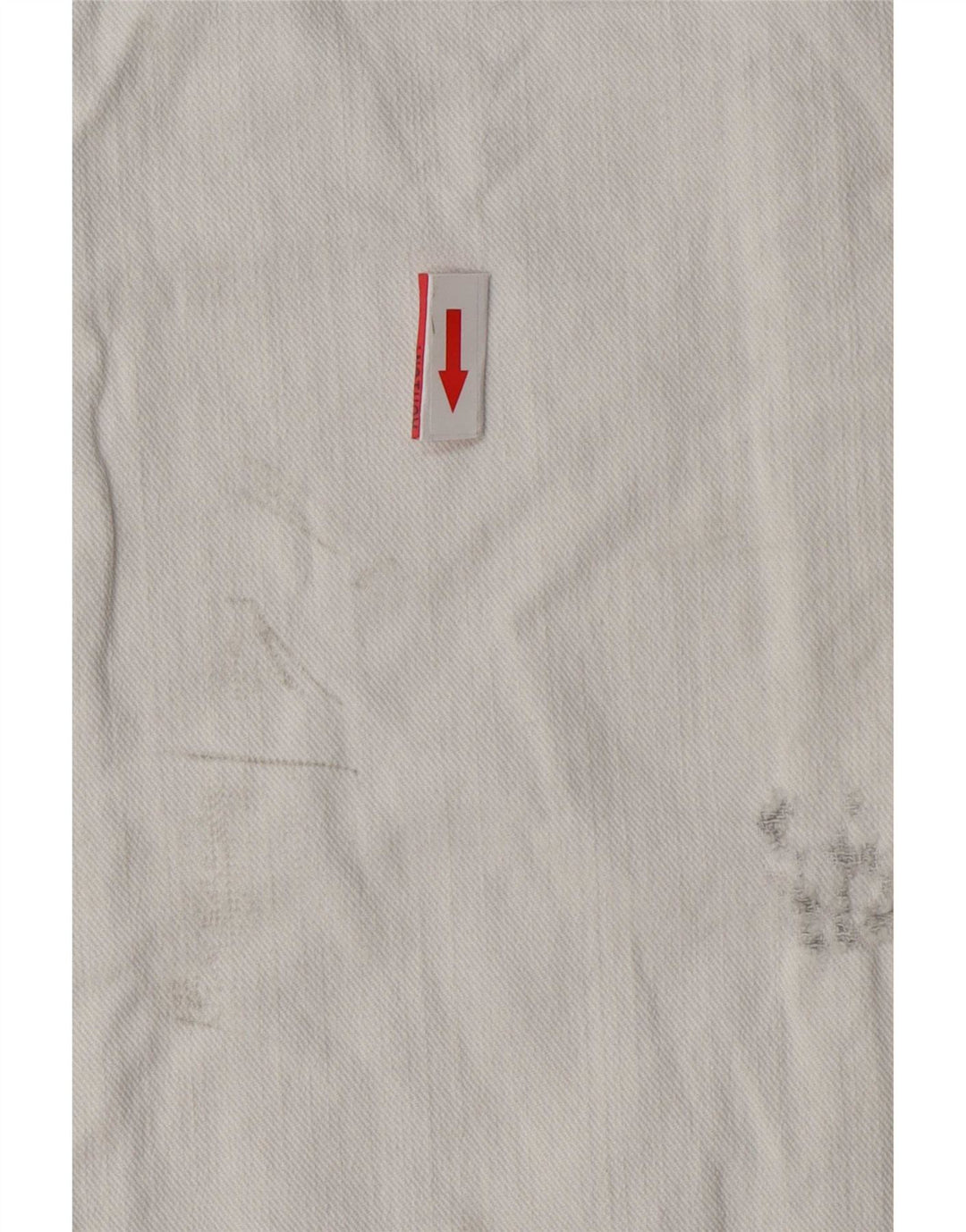 Vaqueros rectos desgastados vintage para mujer W26 L33 Blanco
