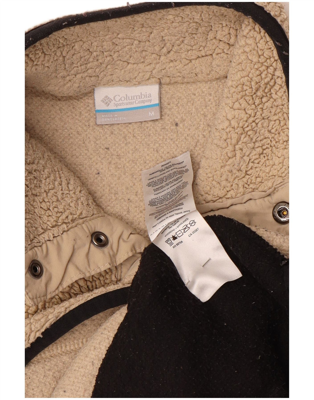 Columbia Jersey De Polar Con Cuello Con Botones Poliéster Color Block En Beige Medio | Hombre