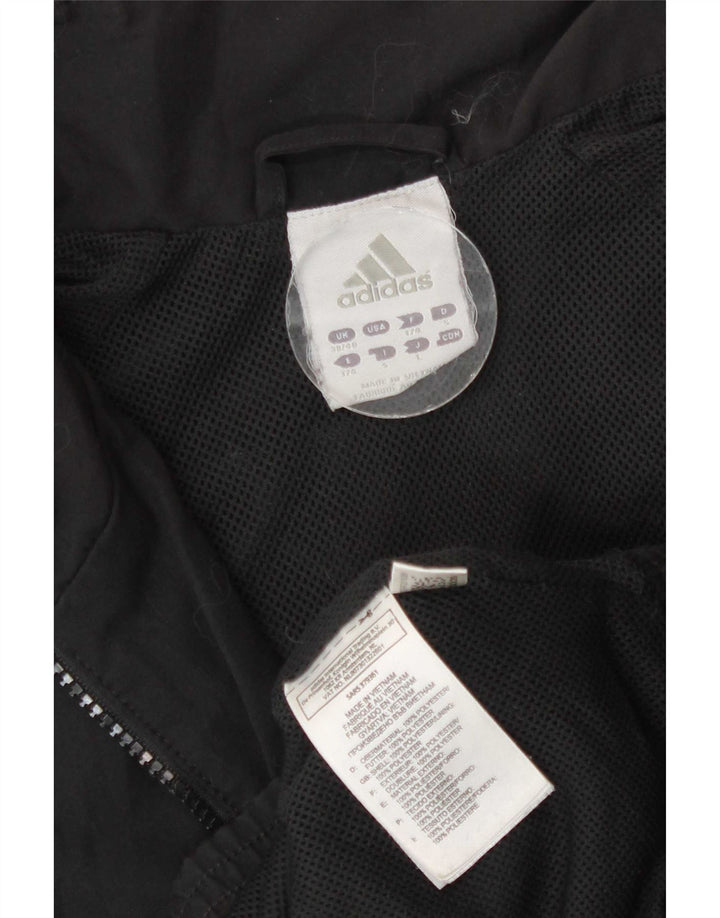 Adidas Chaqueta de chándal para hombre UK 38/40 Mediano Negro Poliéster