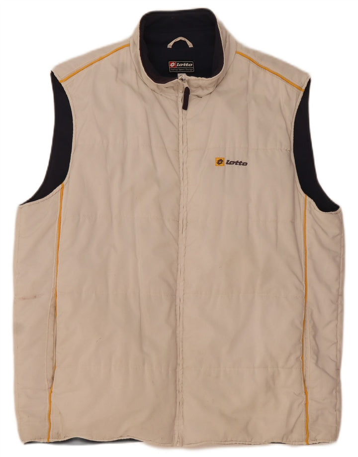 Lotto Chaleco acolchado para hombre UK 38 Medium Beige