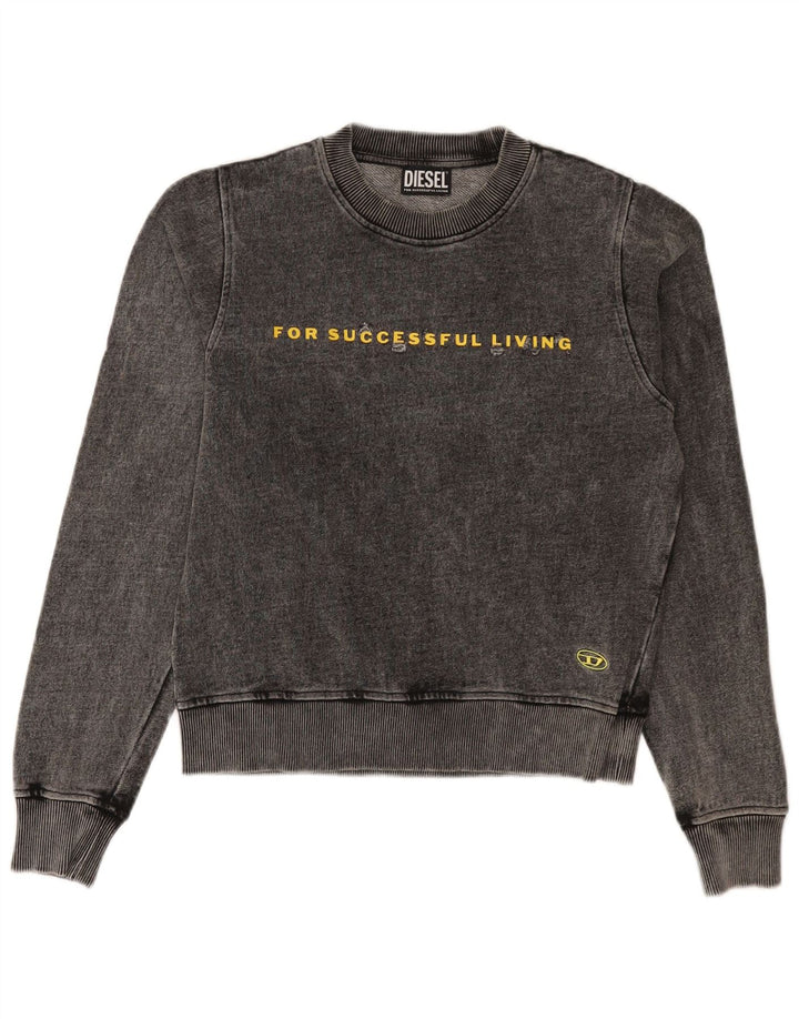Diesel Hombre Sudadera Gráfica Jumper 2XS Gris