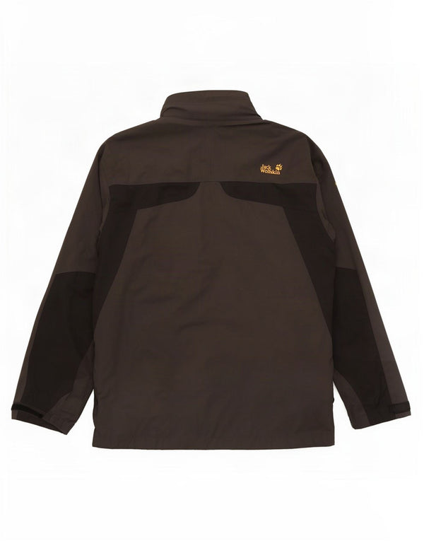 Jack Wolfskin Chaqueta impermeable para hombre UK 50 3XL Caqui Colorblock Poliamida