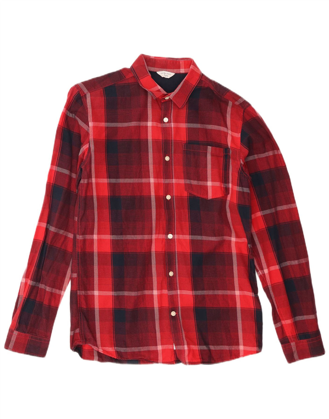 Camisa Jack & Jones Hombre Medium Red Check Algodón