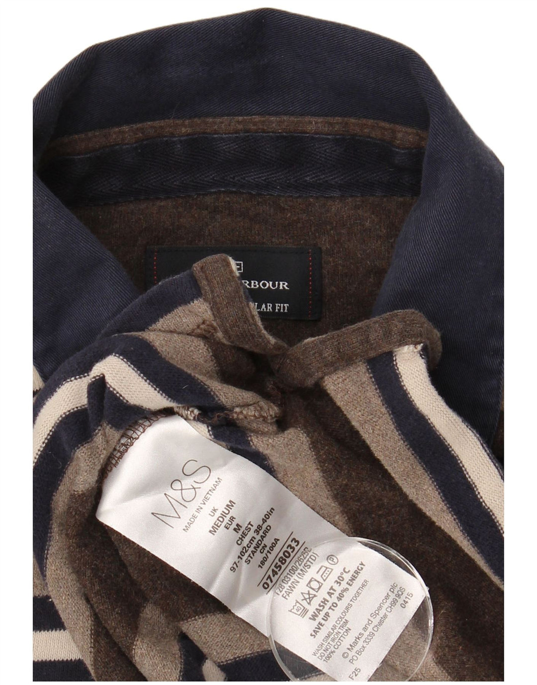 Marks & Spencer Polo de rugby de manga larga Blue Harbor para hombre Marrón medio
