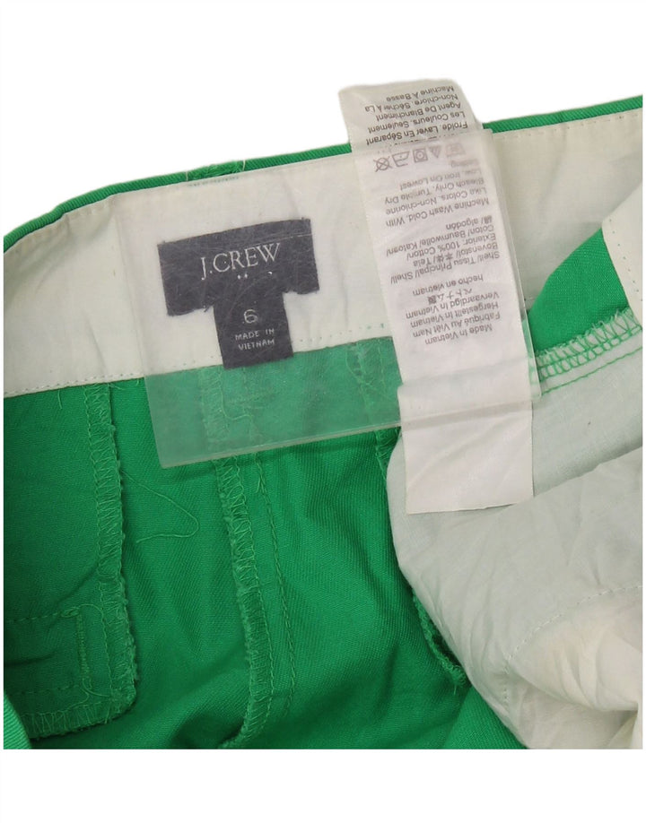 J. CREW Pantalones cortos chinos para mujer US 6 Medium W32 Algodón verde