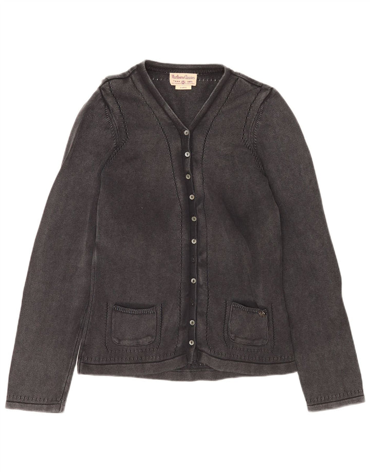 Marlboro Classics - Cárdigan para mujer, talla 40, algodón gris grande