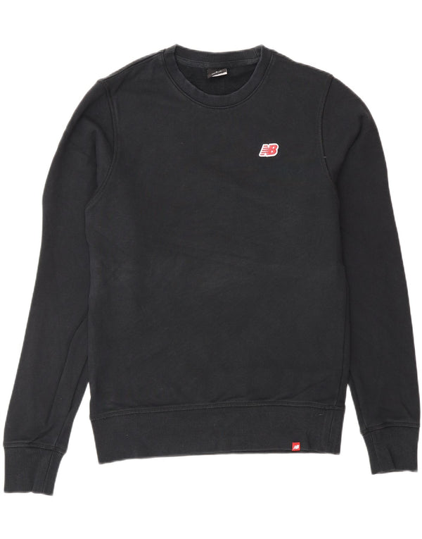 New Balance Hombre Sudadera Jumper Small Algodón Negro