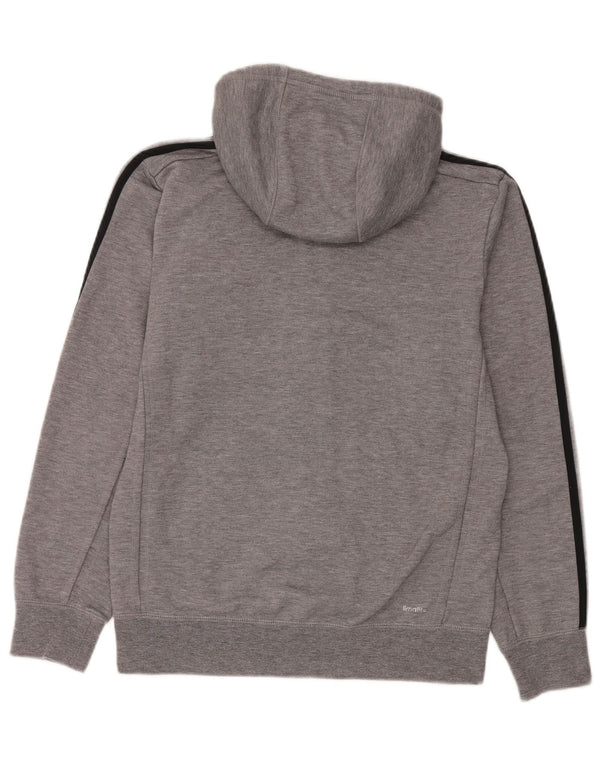Adidas Mens Climalite Zip Sudadera con capucha suéter pequeño gris moteado poliéster