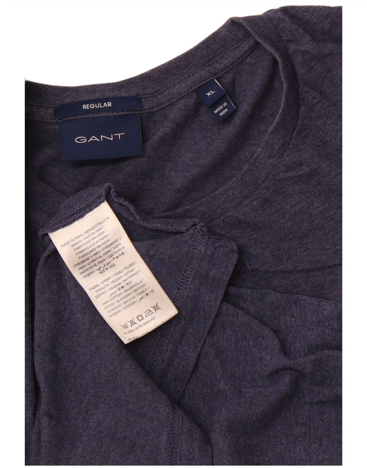 GANT Camiseta Regular para Hombre Top XL Azul Marino Algodón
