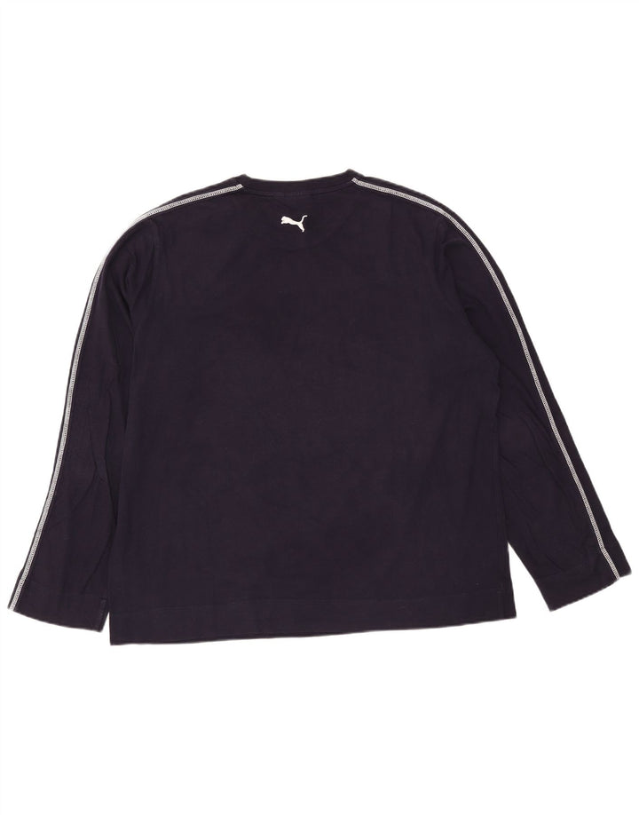 Puma Hombre Gráfico Top Manga Larga XL Algodón Azul Marino