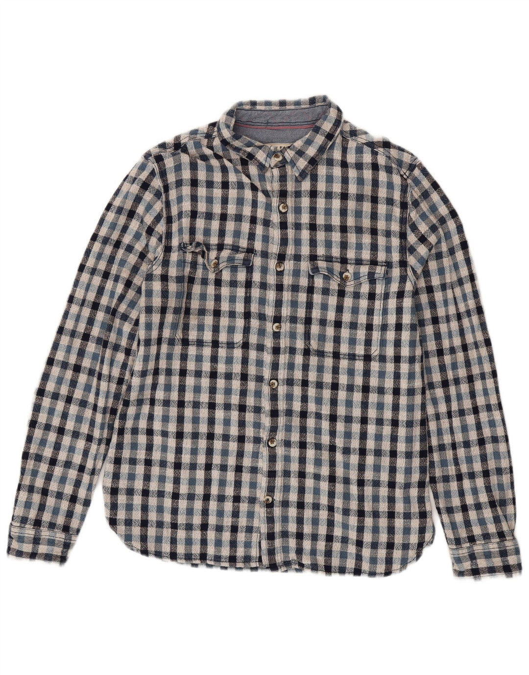 Camisa de franela para hombre de Fat Face de algodón a cuadros en azul medio