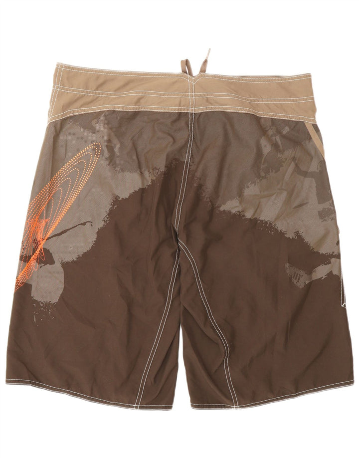 Adidas Hombre Bañador Bañador Gráfico Grande Marrón Colorblock Poliéster