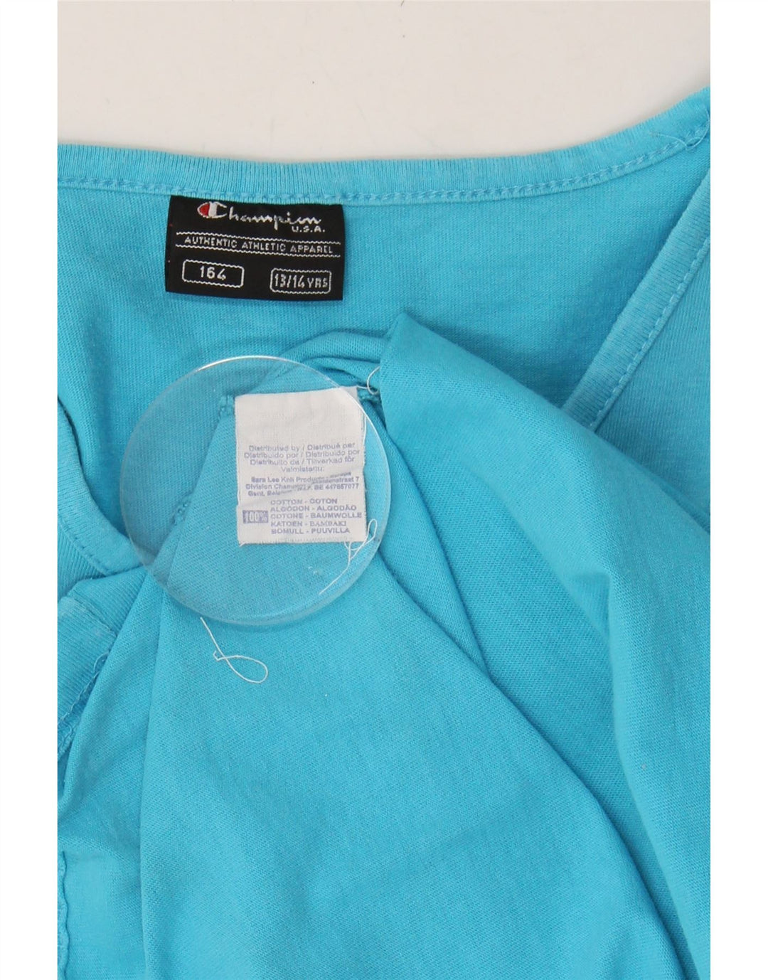 CHAMPION Boys Graphic Vest Top 13-14 Years Blue Cotton Vintage Champion and Second-Hand Champion from Messina Hembry 