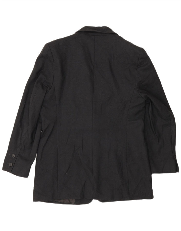 Marks & Spencer Chaqueta tipo blazer con 1 botón para mujer UK 46 Grande Lana negra