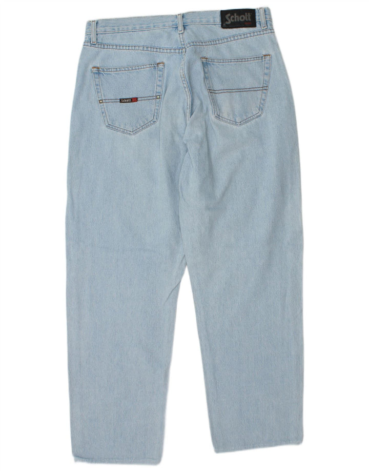 SCHOTT Vaqueros cónicos para hombre W34 L30 Azul