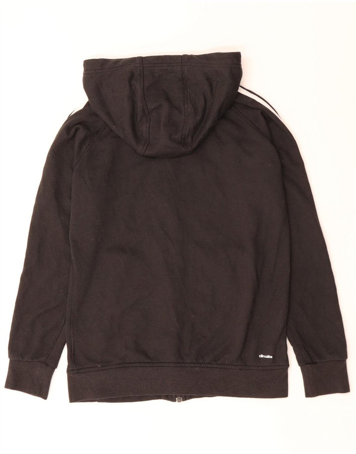 Adidas Climalite Zip Sudadera con capucha para mujer Reino Unido 8/10 Pequeño Algodón negro