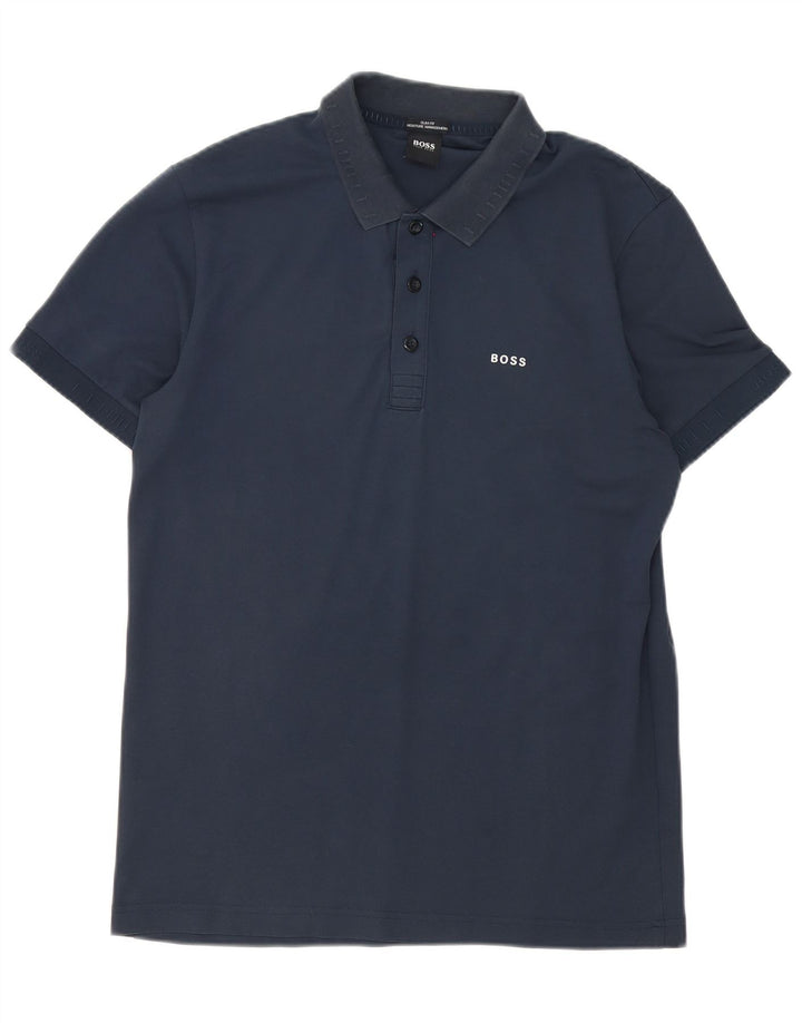 Hugo Boss Hombre Polo Slim Fit Azul Marino Medio