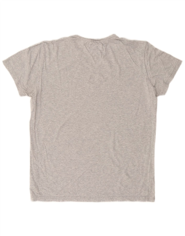 Tommy Hilfiger Camiseta gráfica para hombre Top grande de algodón moteado gris
