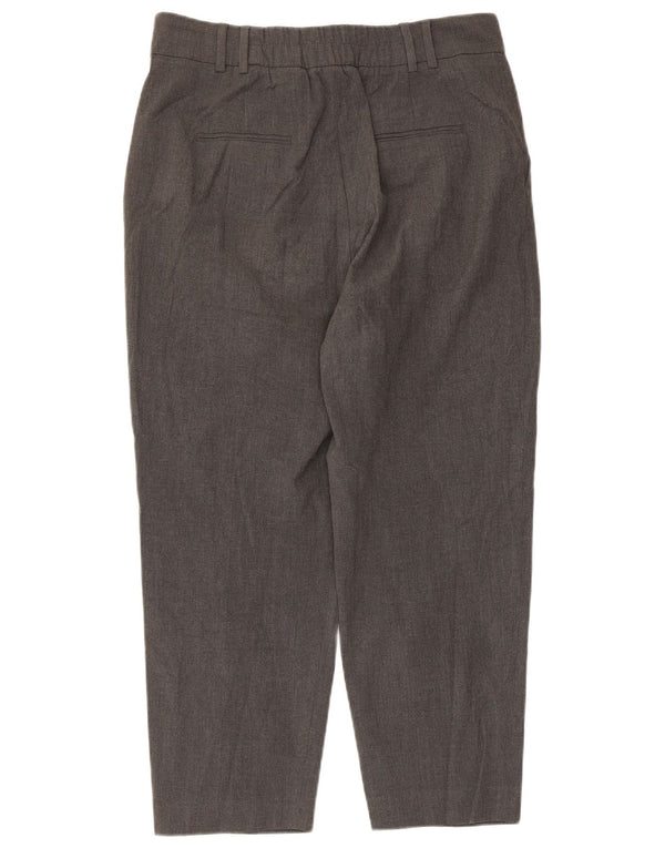 Zara Mujer Pantalones Cortos Cónicos De Cintura Alta EU 40 Medium W30 L25 Gris