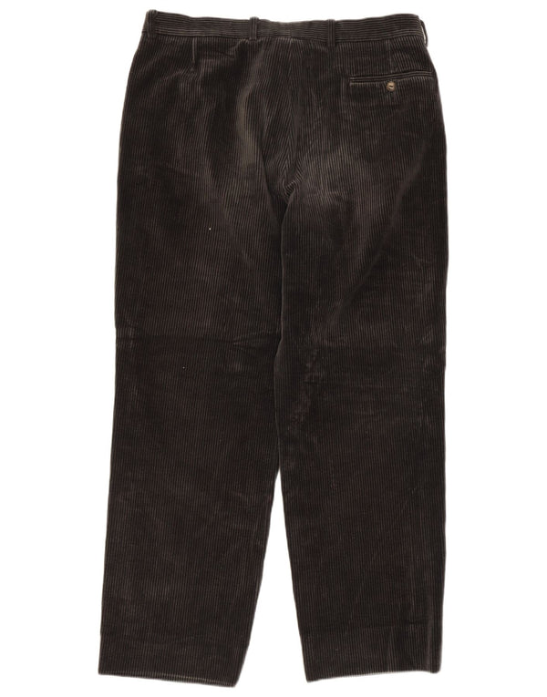 Belfe & Mens Pantalones rectos de pana W34 L29 Algodón gris