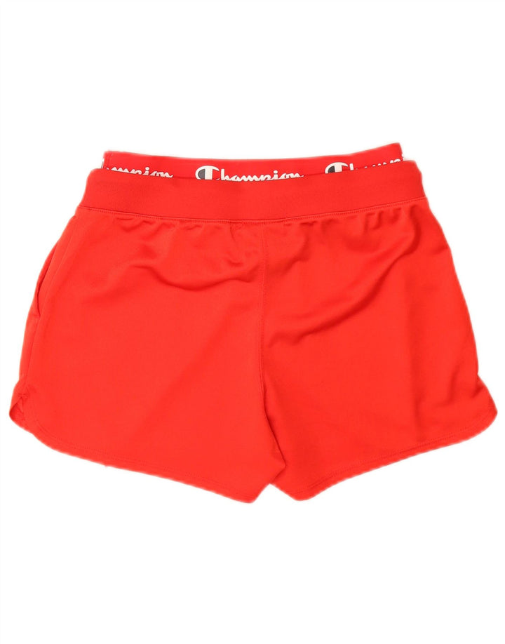 CHAMPION Pantalones cortos deportivos gráficos para mujer UK 4 XS Poliéster rojo