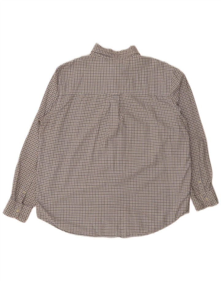 Chaps Camisa Regular Fit Hombre XL Algodón A Cuadros Blanco