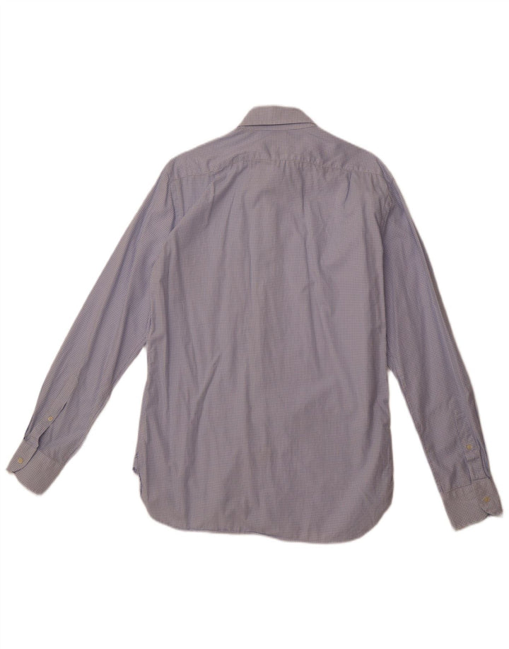 BOGGI Camisa entallada para hombre Talla 40 15 3/4 Mediana Cuadros azules