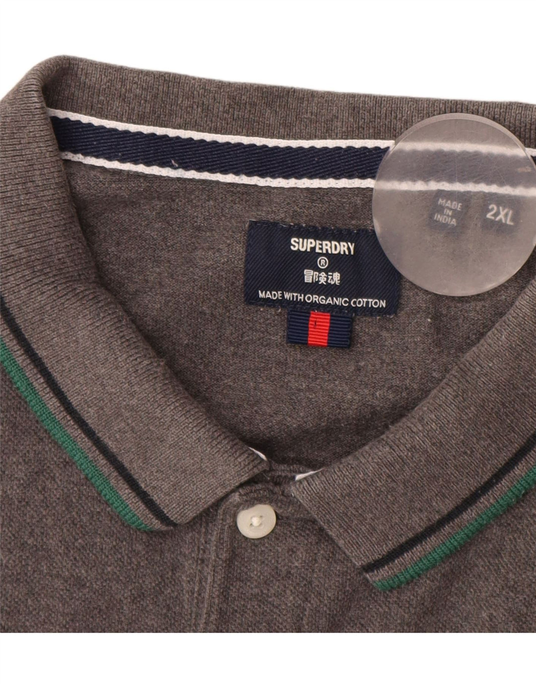 Superdry Polo para hombre 2XL Algodón gris