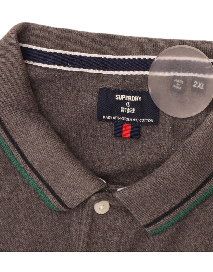 Superdry Polo para hombre 2XL Algodón gris