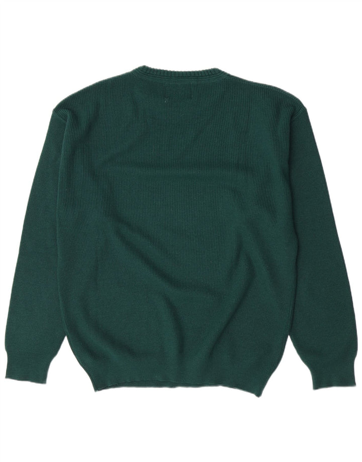 Explorer Jersey con cuello redondo y gráfico para hombre IT 50 Lana verde medio