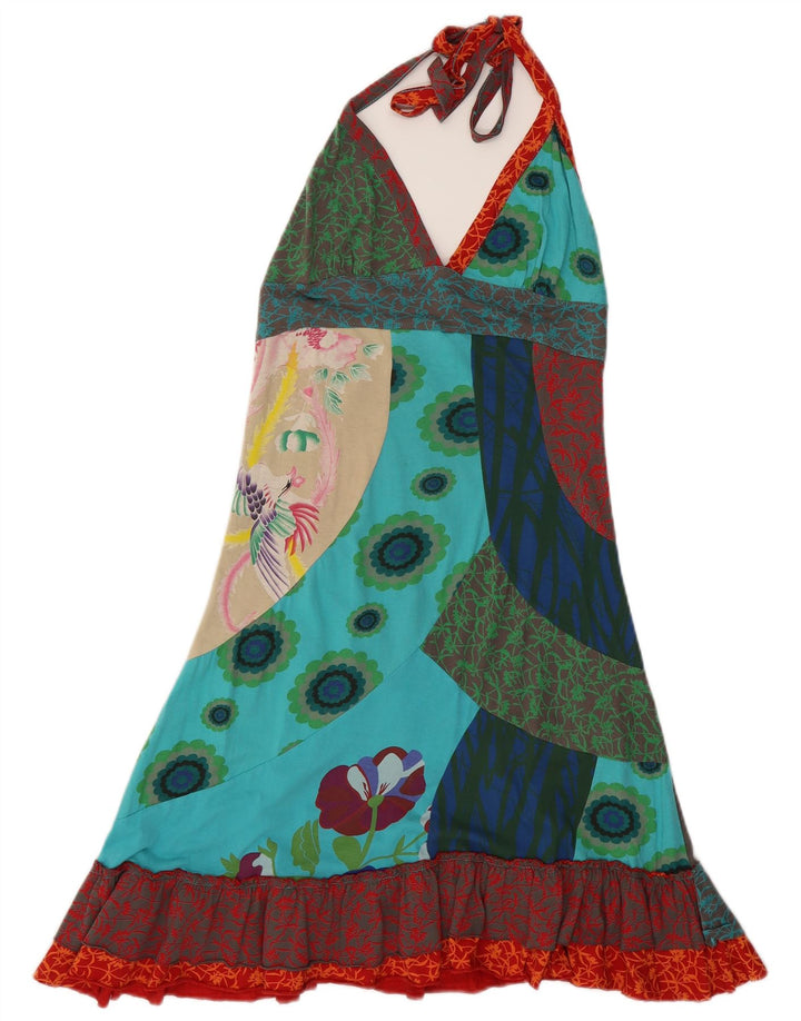 Desigual Vestido Halter Gráfico para Mujer UK 8 Small Multicolor Floral