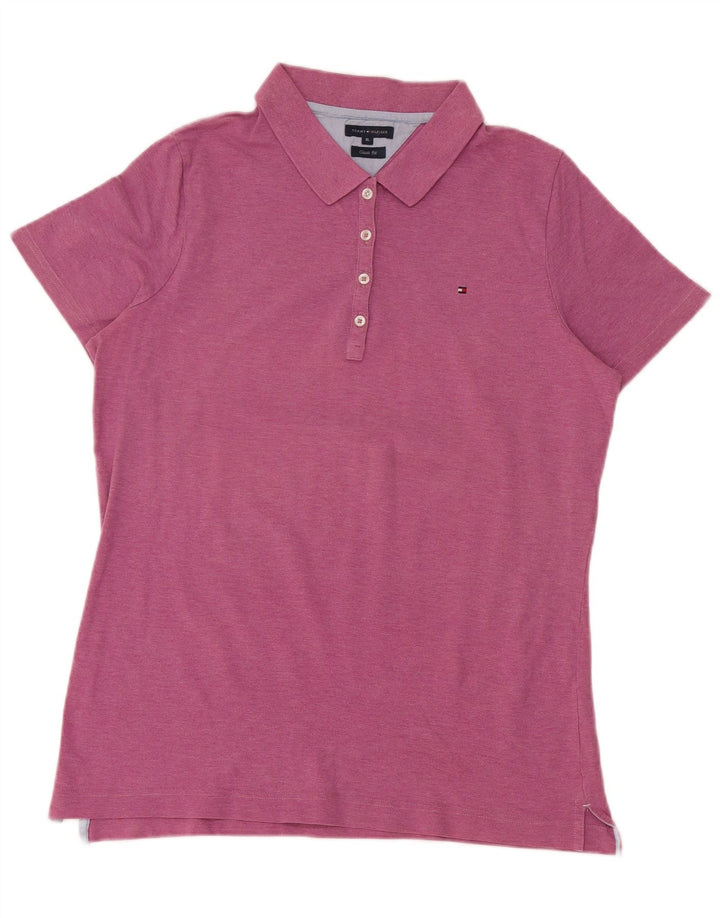 TOMMY HILFIGER Polo de corte clásico para mujer UK 40 XL Algodón rosa