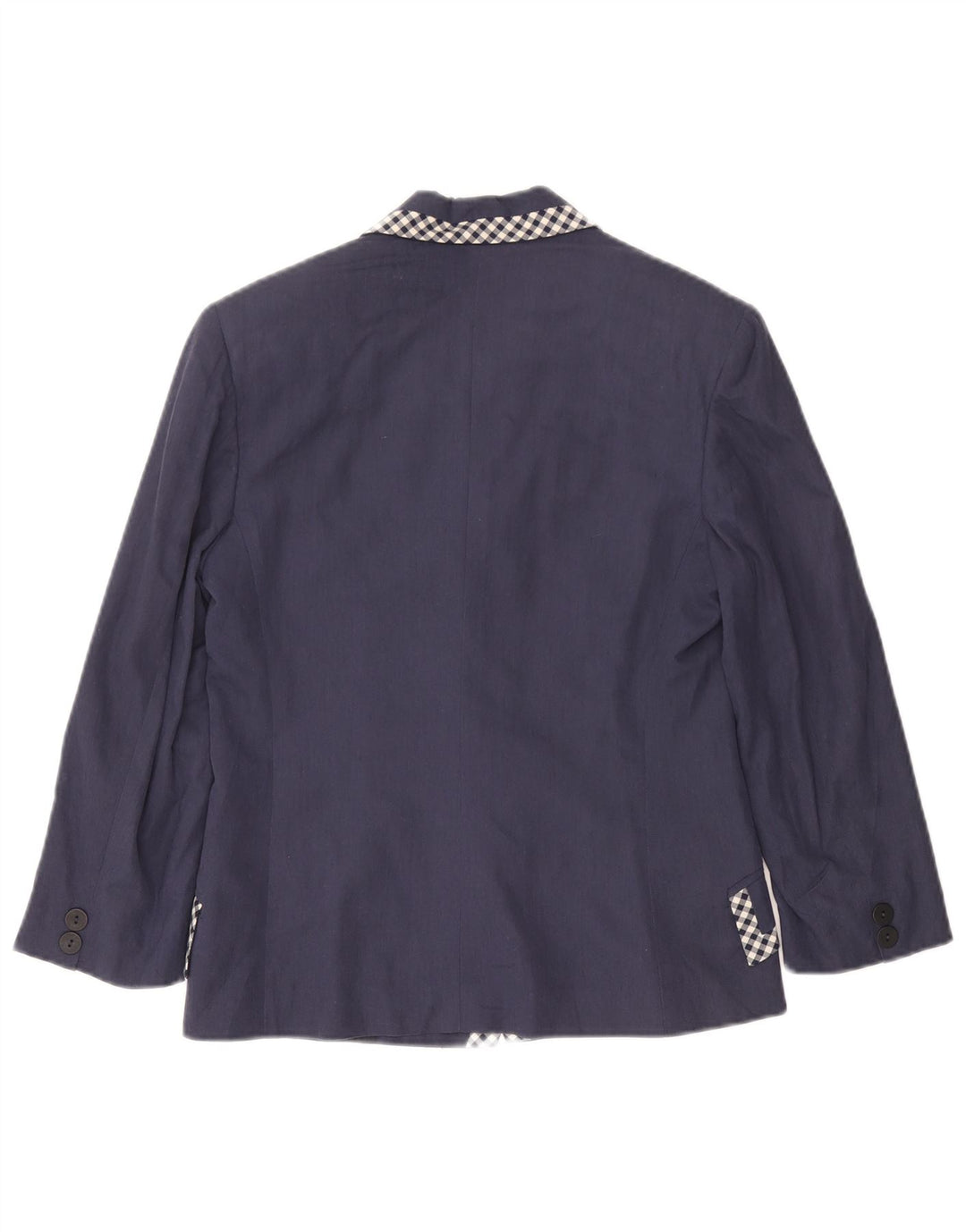 TRUSSARDI JEANS Womens 3 Button Blazer Jacket IT 42 Medium Navy Blue