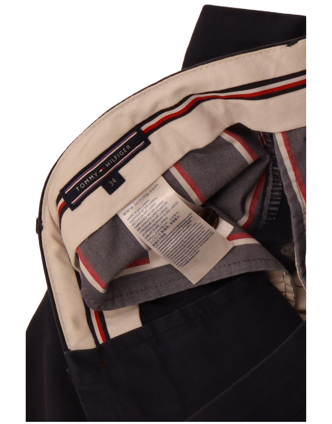 Tommy Hilfiger Pantalones cortos chinos para hombre W34 Algodón azul marino grande