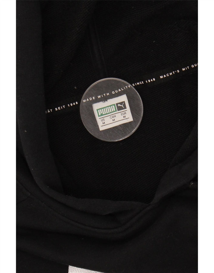PUMA Mens Loose Fit Graphic Hoodie Jumper Medium Black