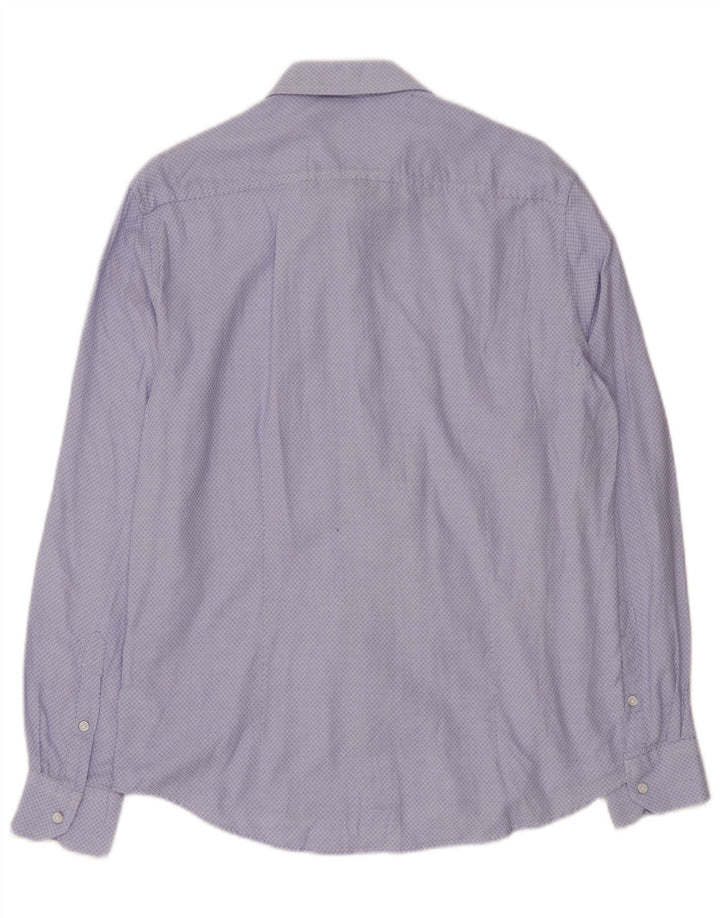 Dack's Camisa ajustada para hombre Algodón azul Argyle/Diamond grande