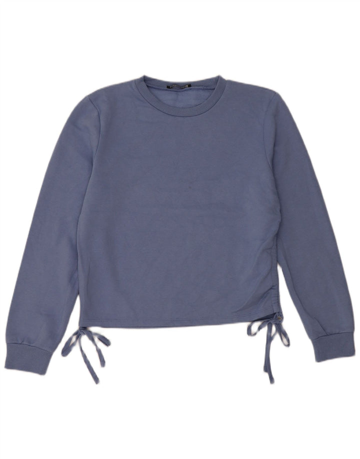 Zara Mujer Sudadera Jumper UK 44 Azul Medio Poliéster