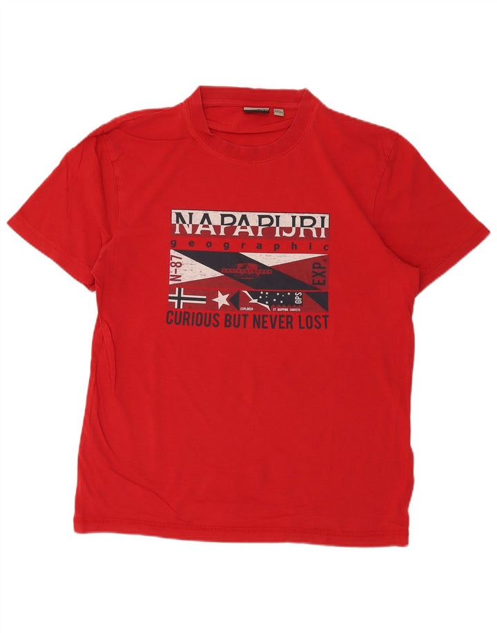 NAPAPIJRI Camiseta gráfica para hombre Top grande rojo