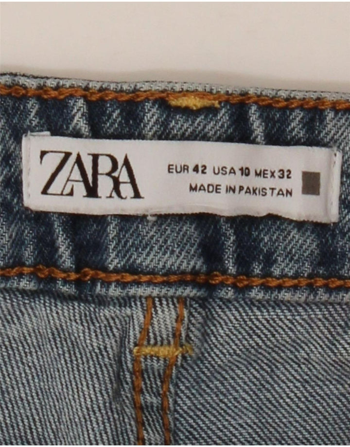 ZARA Vaqueros Rectos Mujer EU 42 Large W32 L26 Azul
