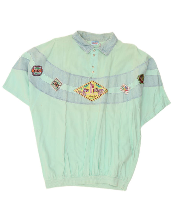 Chewan - Jersey gráfico para hombre, talla única, color turquesa