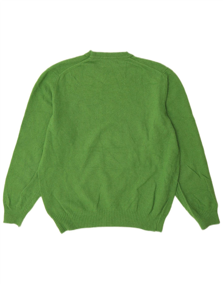 Zara Hombre Jersey Cuello Redondo Jersey XL Lana Verde